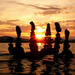 Stone balance art in the sunset from Hungary by tamas kanya