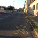 IMG 0306 Felfestett kerékpárút Szombathelyen a Szőlős utcában