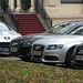 Három Audi (balról jobbra A5,A4 Avant, A4)