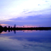 Horgász tói naplemente