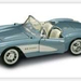 Yatming 1957 Chevrolet Corvette, Blue 1-18