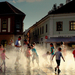 Boldog futkározás. Magyarország, Eger - szökőkút