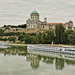 Basilica and Castle of Esztergom at the Danube river