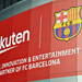 Rakuten banner at the Camp Nou entrance