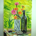 Csendélet2  Still life2 70x35 olaj farost 15.000