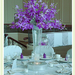 lila-fehér asztalteríték
