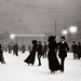 Ice skating by night in Vienna circa 1910.