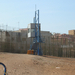 Melilla border fence with guardpost
