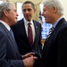 Obama, Bush, and Clinton discuss the 2010 Haiti earthquake