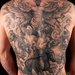 great angel with horses tattoo on whole back