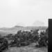 Infantry waiting to move off 'Queen White' Beach