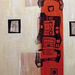 17 REGRESSUS AD UTERUM 18, olaj, vászon, linó,100x50cm, 2003