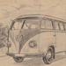Volkswagen T1 A4, HB, 4B ceruza Transporter Hippi Bus