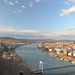 Duna, Budapest látkép a Citadelláról, felhők, Erzsébet híd, Lánc