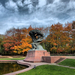 Chopin szobor ősszel