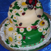 Katicás virágos torta