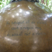 Kaposvár - szobor -Tótágas gömb-felirat