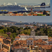 Zadar - St Anastasia óratoronyból kilátás a hajók