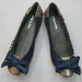 90716A-38 PRADA BLUE SHEEPSKIN SHOES SIZE 35 36 37 38 39 PRICE U