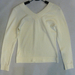 90922A-38  CHANEL WHITE COTTON JERSEY&RABBIT HAIR TOP SIZE ONE S