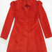 91011A-36   CHANEL  RED WOOL COAT SIZE 2 4 6 PRICE USD51