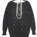 90802A-16A   MIU MIU BLACK COTTON JERSEY TOP SIZE 4 6  PRICE USD