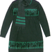 90926A-10A MOSCHINO BALCK&GREEN COTTON JERSEY DRESS SIZE ONE SIZ