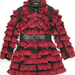 90802A-34A  LV RED COTTON&POLYESTER DUSTCOAT SIZE 2 4 6  PRICE U