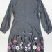 91016A-30   ANNA SUI BLUE COTTON JEANS DRESS SIZE 2 4 6  (BACK) 