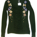 91015A-08C KENZO BLACK WOOLLEN KNITWEAR&COTTON TOP SIZE 2 4 6 PR