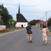 towards the church