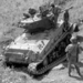 M4 Sherman aknára futva Korea 1951