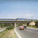 M7 autópálya vasúti felüljáró Törökbálintnál 1989