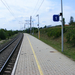 A megállóhely peronja Pándorfalu felé nézve.