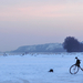magányos bicikli a Dunán