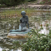 Margitszigeti tó szoborral